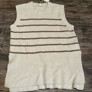 Splendid Cream Ribbed Knit Sweater